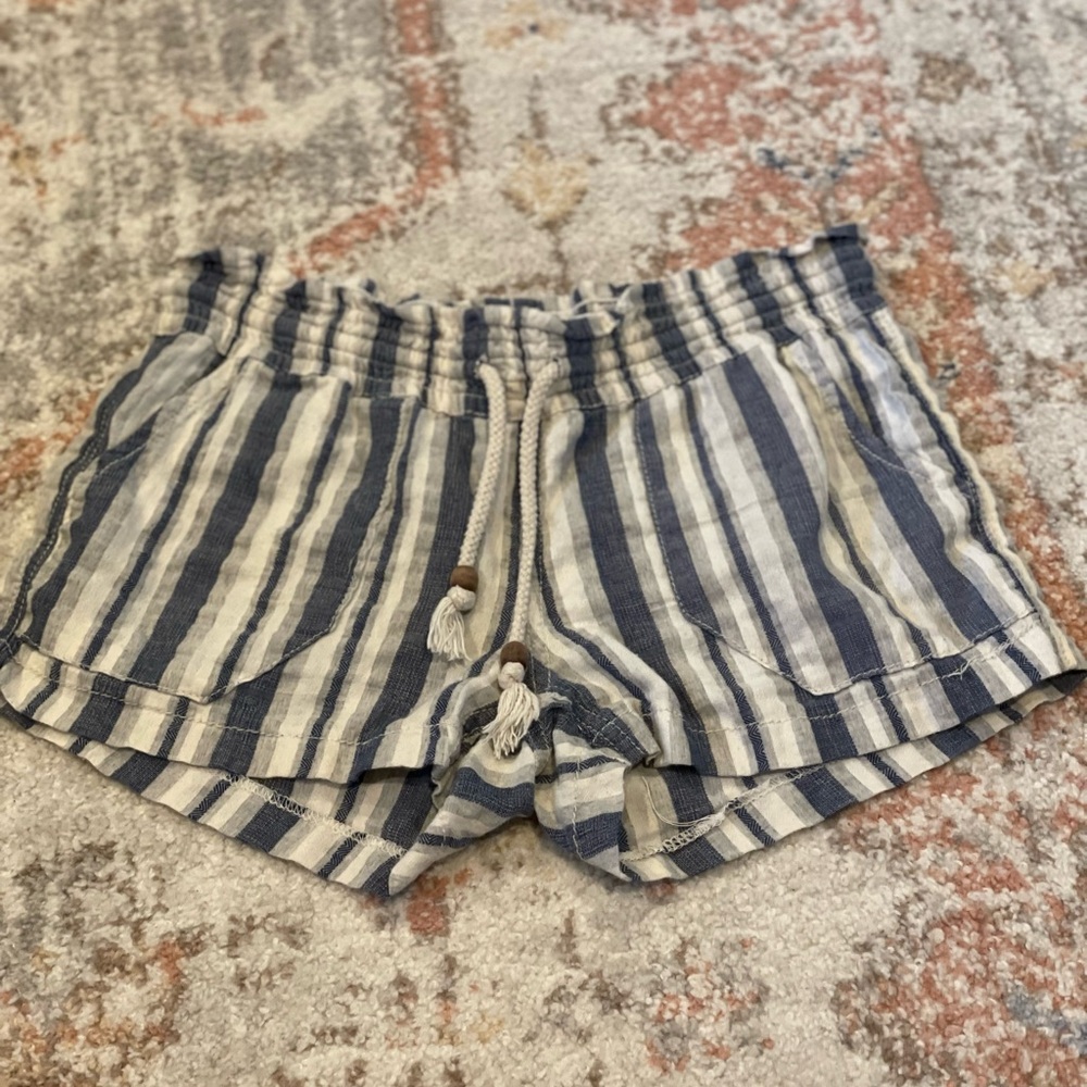 Striped Blue and White Shorts